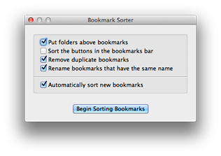 automatic bookmark sorter